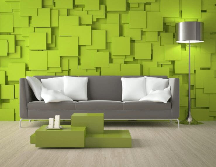 Green Living Room Color Modern