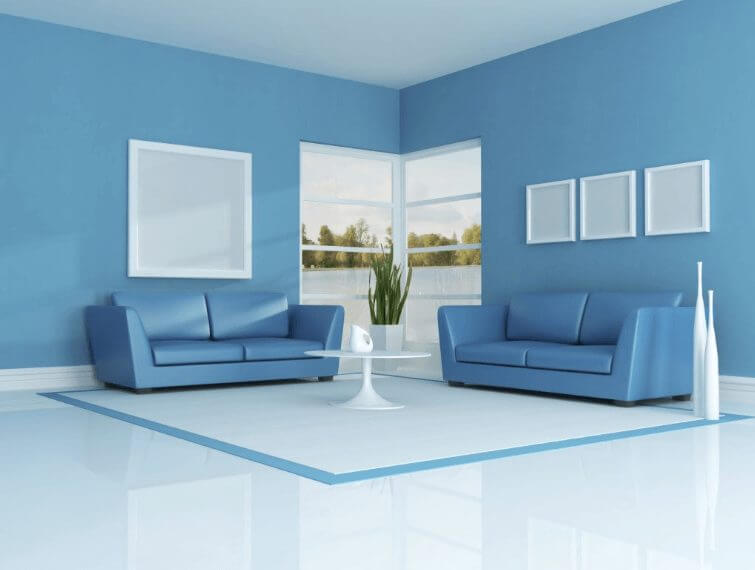 Modern Blue Living Room Color Ideas