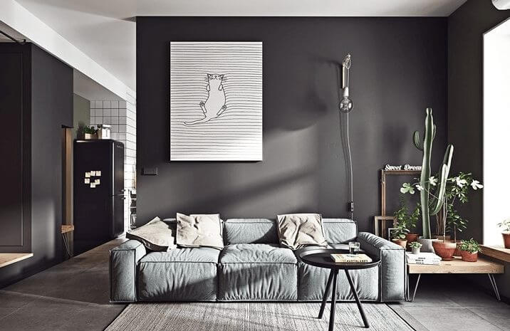Modern Living Room Color Black