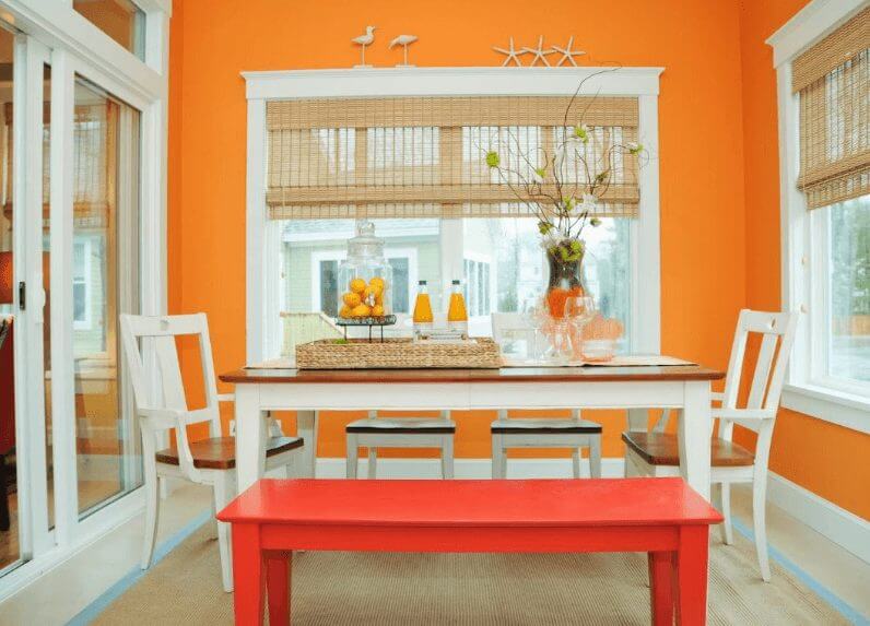 Orange Dinning Room Paint Color Ideas
