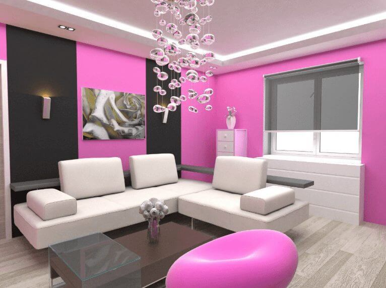 Pink Living Room Color
