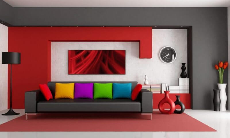 Red Living Room Color