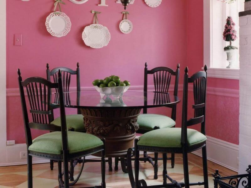 Pink Dinning Room Paint Color