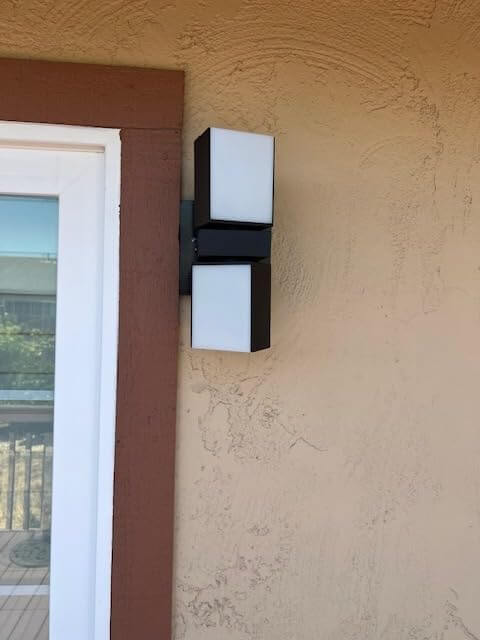 3. Smart RGBW Porch Lights Black Exterior Wall Lighting, WiFi App Control