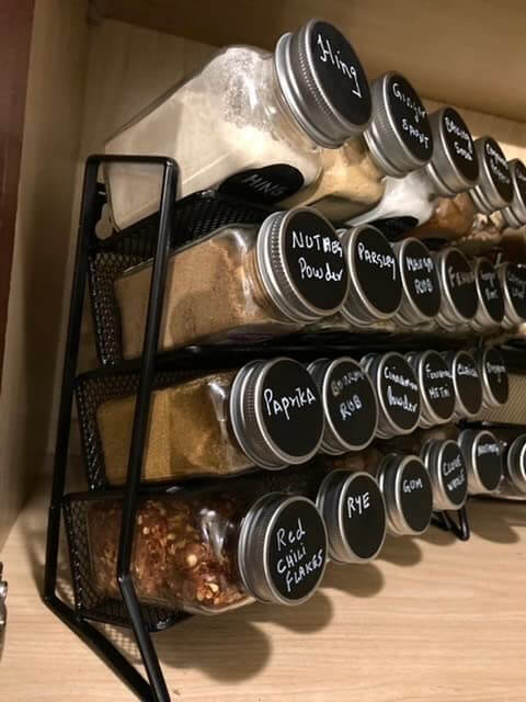 6. 2 Pack Organizer for Cabinets, Wall Mounted for Spice Jars