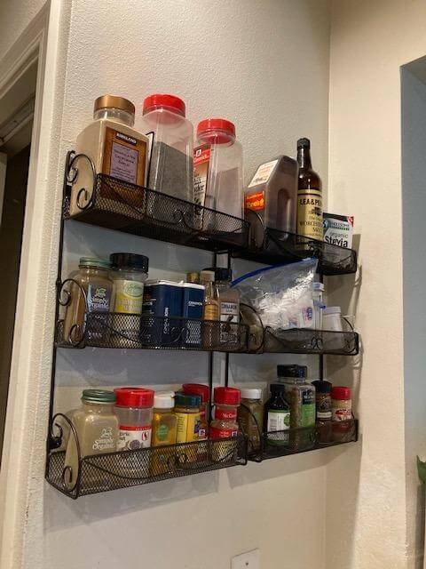 7. DecoBros 3 Tier Wall Mounted Spice Rack, Bronze