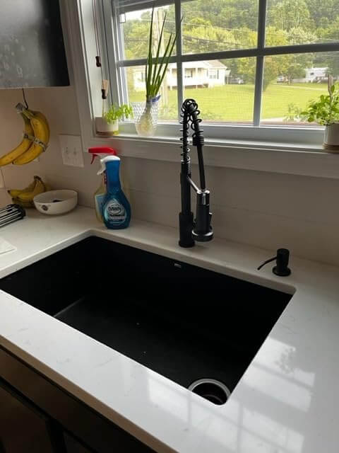 KRAUS Forteza™ 32” Undermount Single Bowl Granite Kitchen Sink in Black, KGU-55BLACK