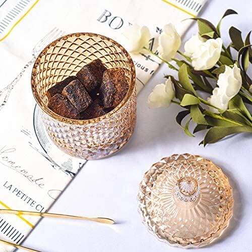 ✅ 5 Decorative Glass Jars with Lids
