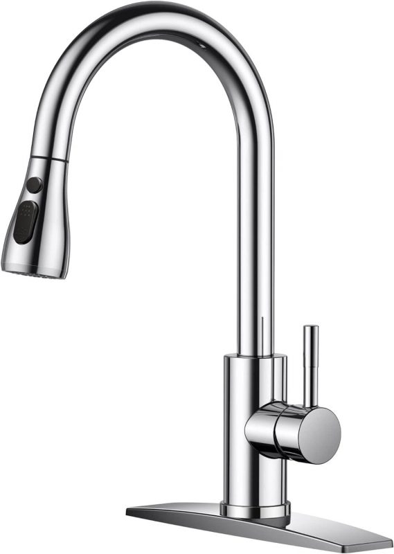 ✅ 7 Chrome Kitchen Faucets with Sprayer