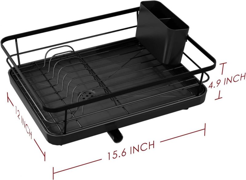 2. Sakugi Dish Drying Rack - Compact Dish Rack for Kitchen Counter