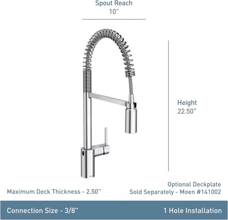 7. Moen Align Spot Resist Stainless Steel Motionsense Touchless Wave Sensor