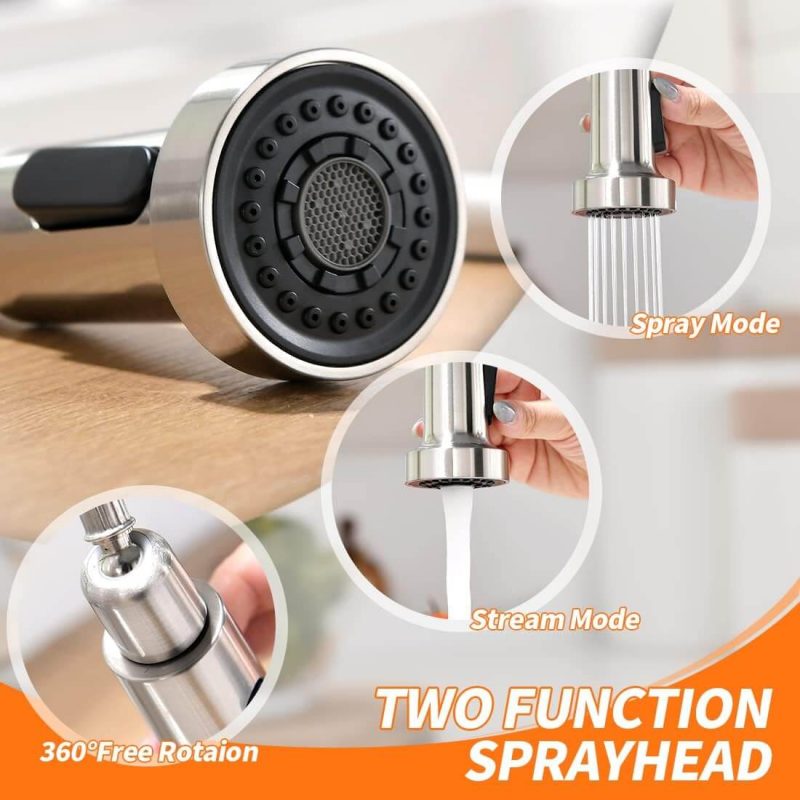 5. OWOFAN Touchless Kitchen Faucet with Pull Down Sprayer LED Light