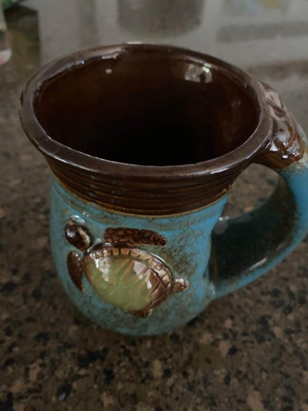 2. Cape Shore Hand Warmer Coffee Mug with Starfish Beach Batik Design, 18 Ounce