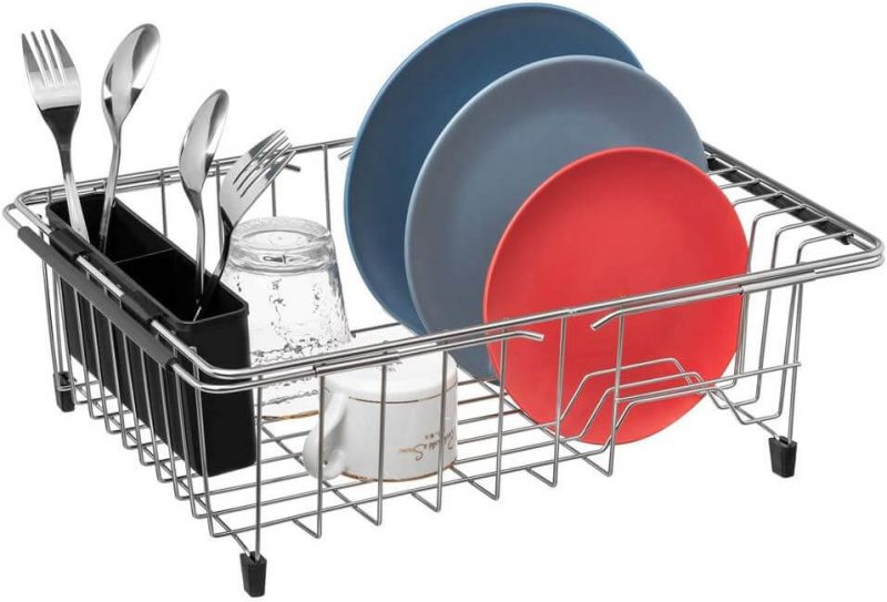 SANNO Large Expandable Dish Drying Rack