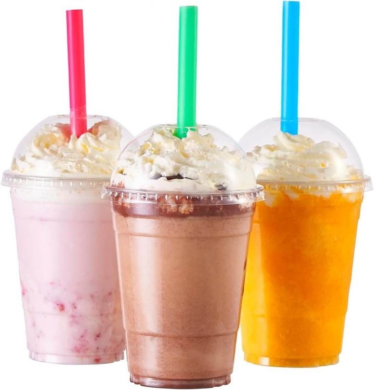 6. [100 Set-16 Oz.] Plastic Cups with Straw Domed Slot Lids Iced Tea Cold Drink Cups