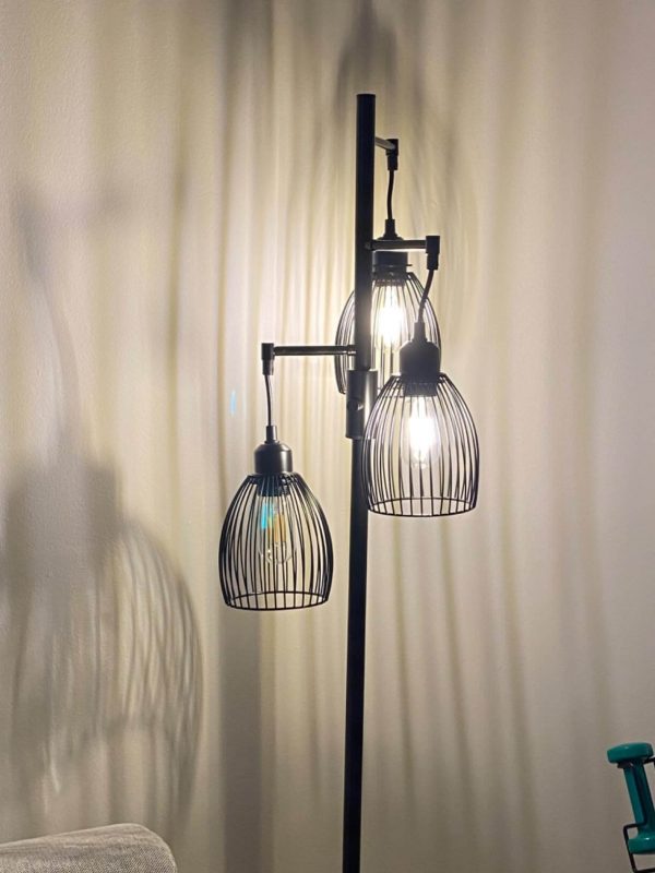 4. Standing Tree with Tall Lights Elegant Teardrop Cage for Living Room 4. Standing Tree with Tall Lights Elegant Teardrop Cage for Living Room