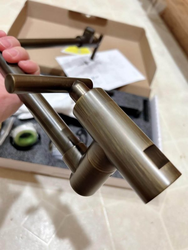 6. WOWOW Commercial Antique Bronze Pot Filler Faucet Stove Faucet