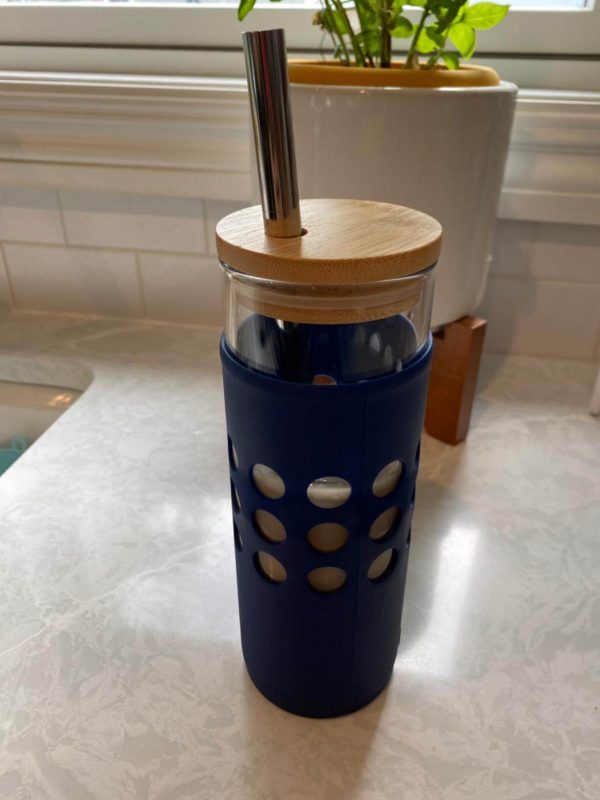 4. HIROZAKU 24oz Tumbler Boba Tea Cup with Leak-Proof Bamboo Lid