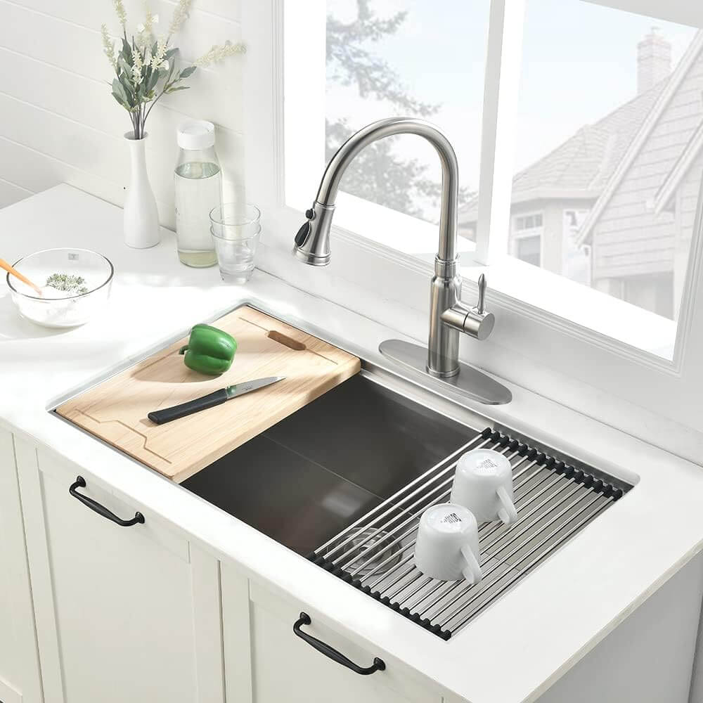 30 Inch Stainless Steel Undermount Kitchen Sink, BoomHoze