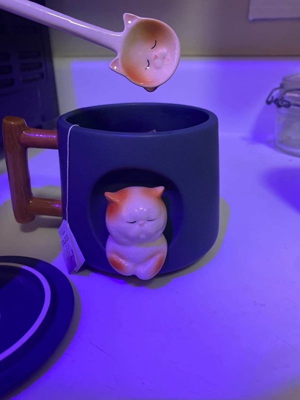 5. DIHOclub 3D Ceramic Cat Mug