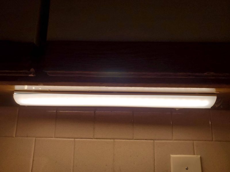 4. UltraPro 24 inch Wired Under Cabinet Light, 3 Color Settings