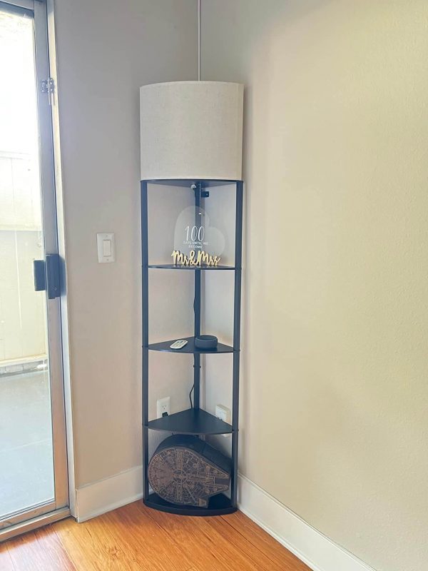 1. addlon 4 Level Sector Corner Shelf Floor Lamp with LED Bulb 1. addlon 4 Level Sector Corner Shelf Floor Lamp with LED Bulb