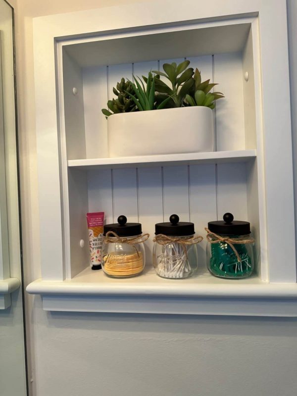 3. Cute Glass Pharmacy Jar with Stainless Steel Lid