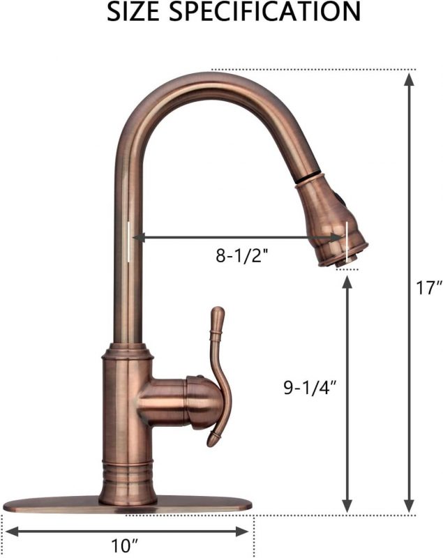 3. Akicon, Solid Brass Kitchen Sink Faucet