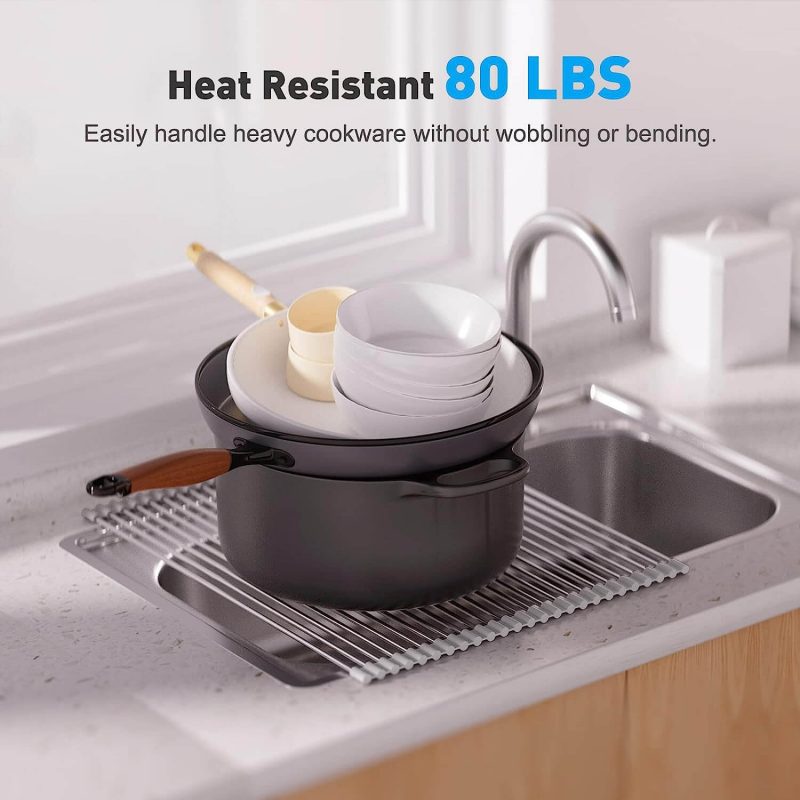7. EMBATHER Over-Sink Roll Up Dish Drying Rack