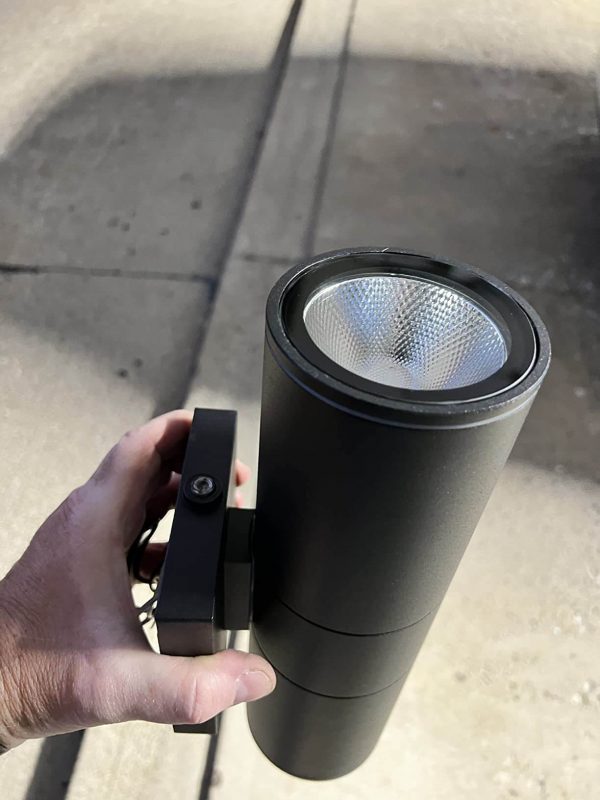 5. DAKAFUL Outdoor Wall Lamp 2 Pack, LED Cylinder
