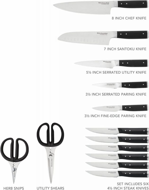 6. HOSHANHO Knife Set with Magnetic Knife Holder