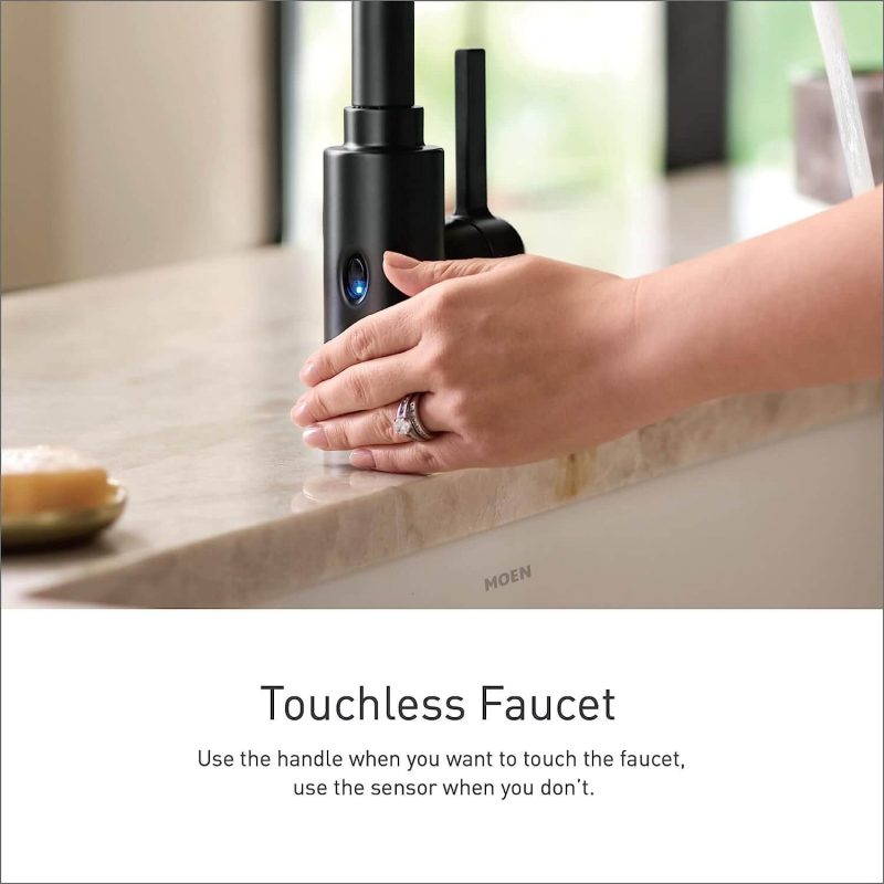 2. Moen Essie Spot Resist Touchless Single Handle Kitchen Faucet