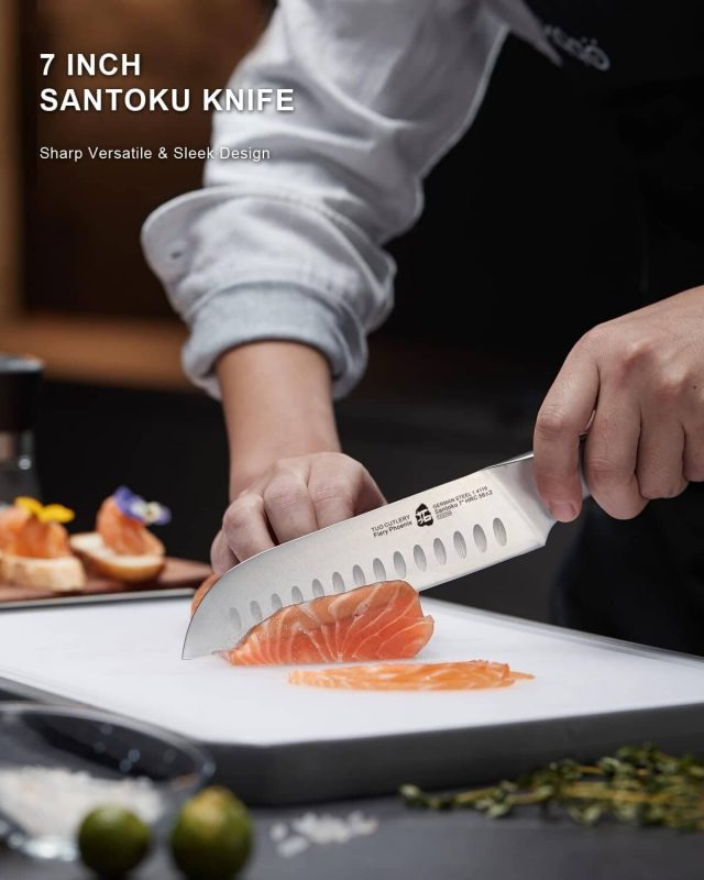 TUO Santoku Knife - 7 inch Kitchen Knife Japanese Chef's Knife