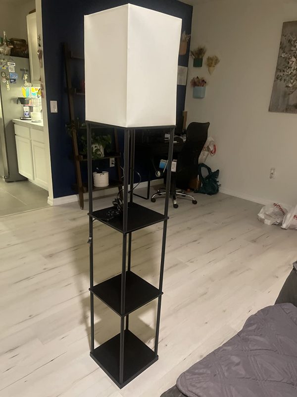 3. Modern 4 Tier Shelf Floor Lamp with 3CCT LED Bulbs 3. Modern 4 Tier Shelf Floor Lamp with 3CCT LED Bulbs