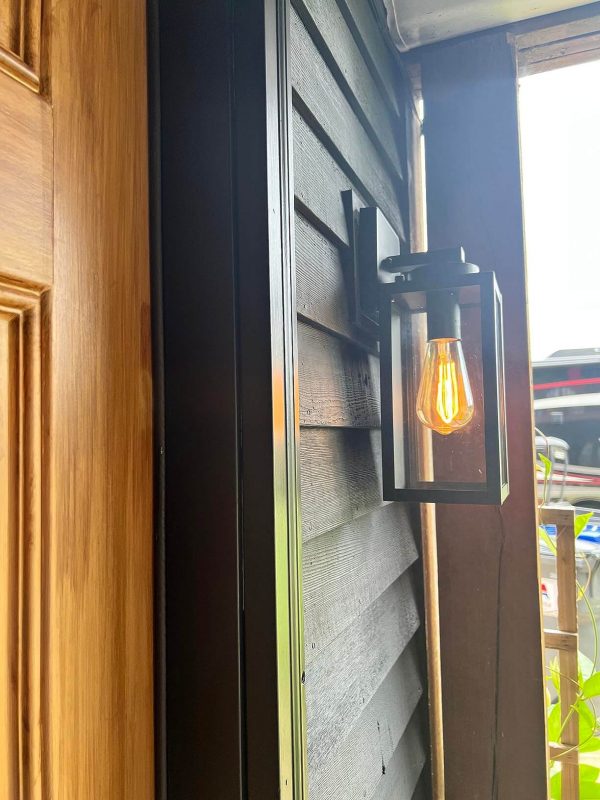 2. Modern Matte Black Wall Lamps for Front Entry Patio, 2 Pack