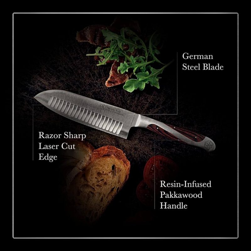 Japanese Style Santoku Knife 5.5 Inch Stainless Kitchen Knife