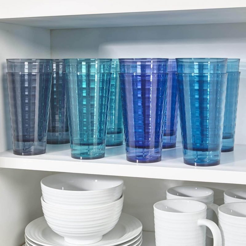 1. US 18 oz Splash Stackable Acrylic Plastic Water Cups in 4 Coastal Colors 1. US 18 oz Splash Stackable Acrylic Plastic Water Cups in 4 Coastal Colors