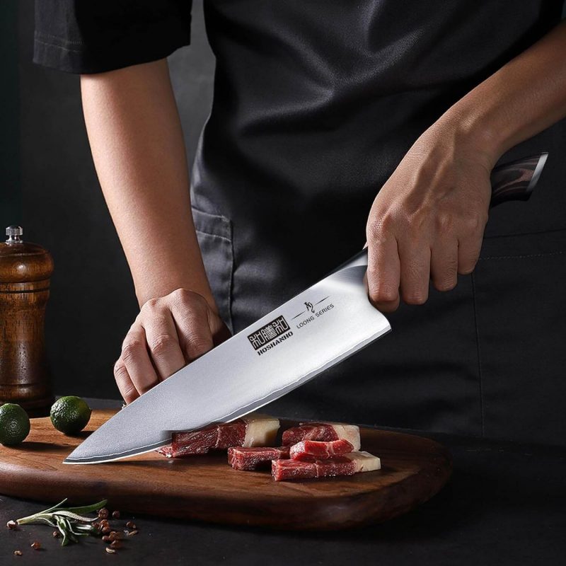 6. HOSHANHO Knife Set with Magnetic Knife Holder