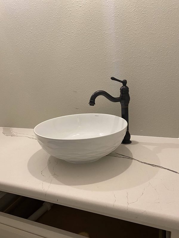 7. GGStudy Black Bathroom Faucet 360° Swivel Single Handle