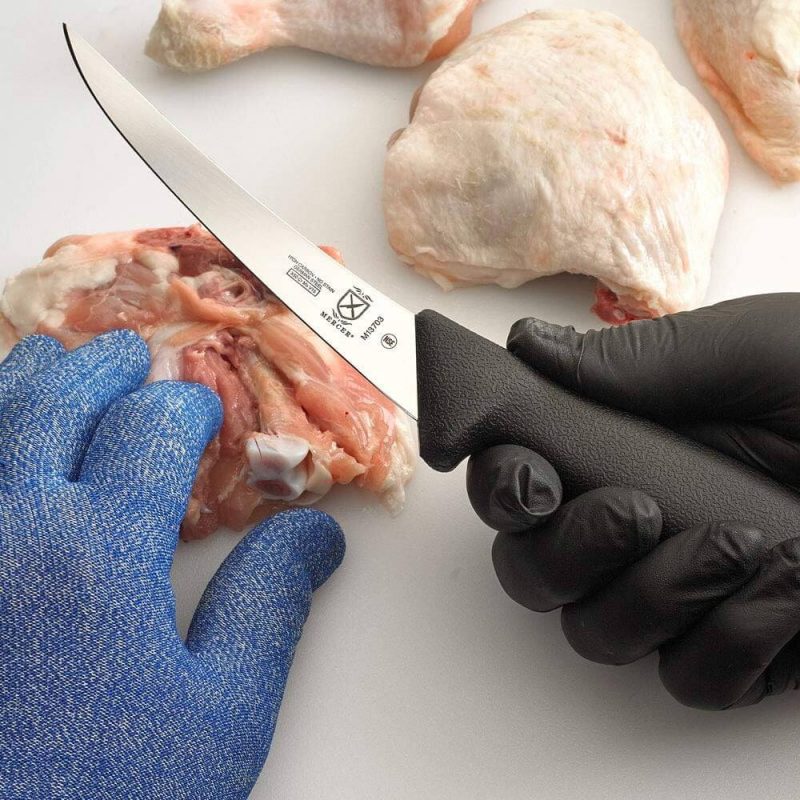 Mercer Culinary M23820 Millennia Black Handle, 6-Inch Curved, Boning Knife