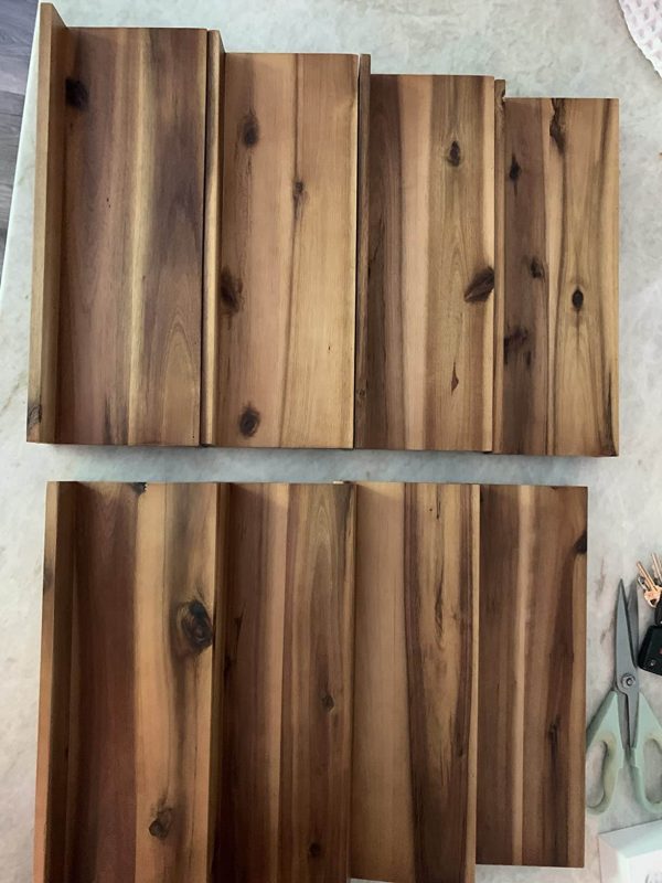 4. Acacia Wood Tray Spice Rack Organizer for Cabinet Storage Rack