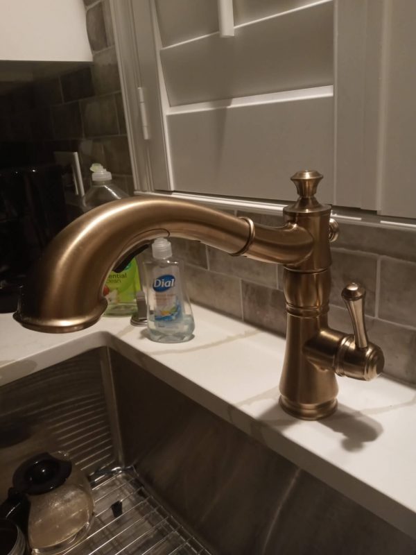 7. Delta Cassidy Faucet Single Handle Kitchen Sink Faucet