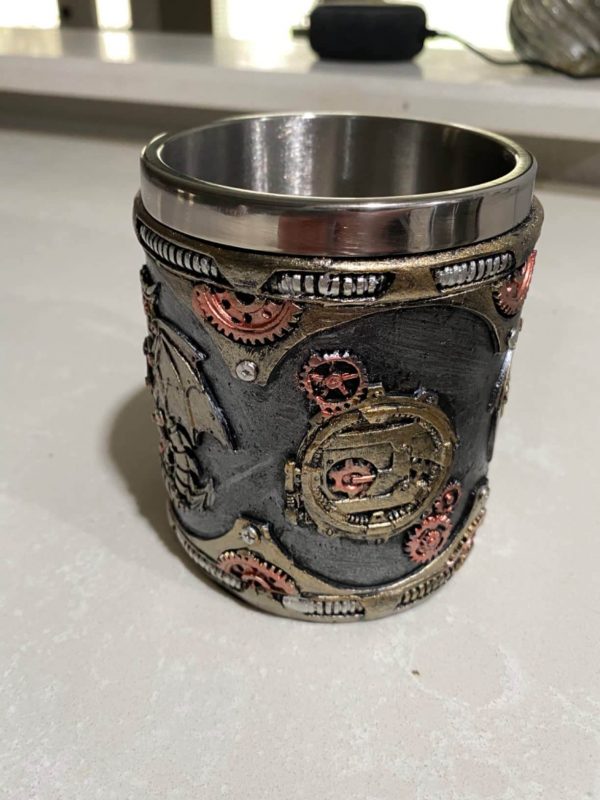 5. alikiki Medieval Steampunk Dragon Mug