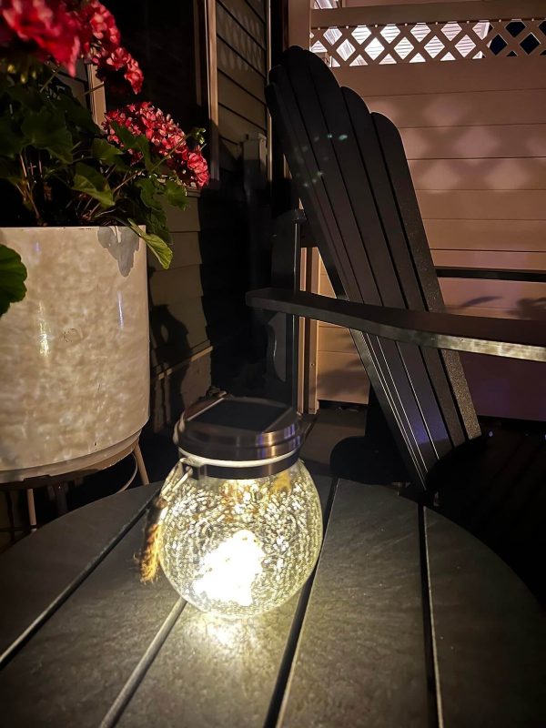2. ROSHWEY Solar Lanterns, 2 Pack Outdoor Lanterns with 30 LEDs