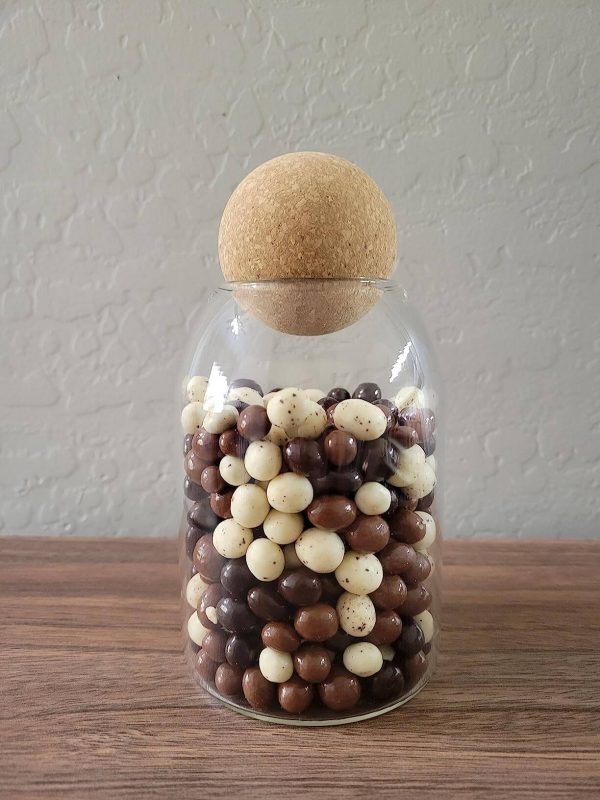 4. Glass Storage Container with Cork Ball