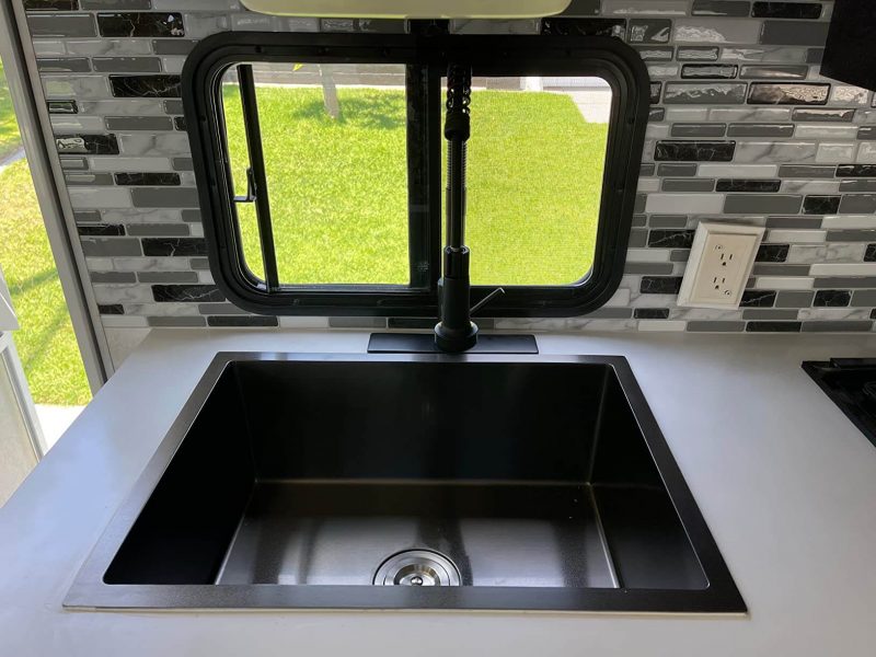 MENATT 15 x 15 Inch Undermount Kitchen Sink, 304 Stainless Steel Single Bowl Bar Small Kitchen or Prep Sink, Black