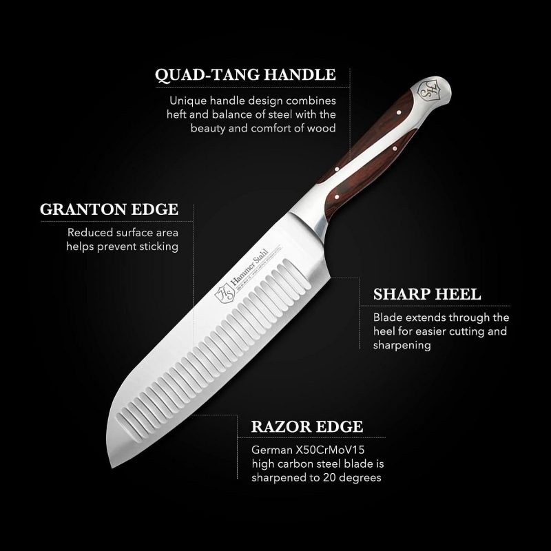 Japanese Style Santoku Knife 5.5 Inch Stainless Kitchen Knife