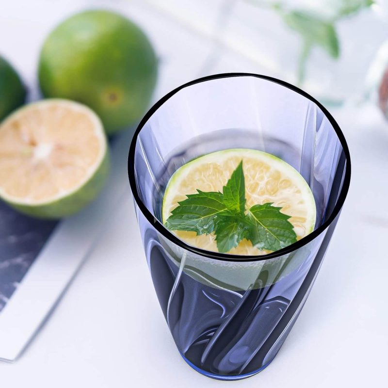 5. Plastic Tumbler Highball Drinking Glasses, Large Water Tumbler Set 5. Plastic Tumbler Highball Drinking Glasses, Large Water Tumbler Set
