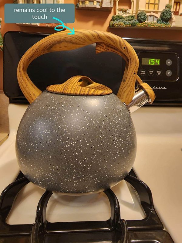 4. Foedo Tea Kettle, 2.7 Liter Whistling Tea Kettle Stove, Tea Pot for Steel Stove