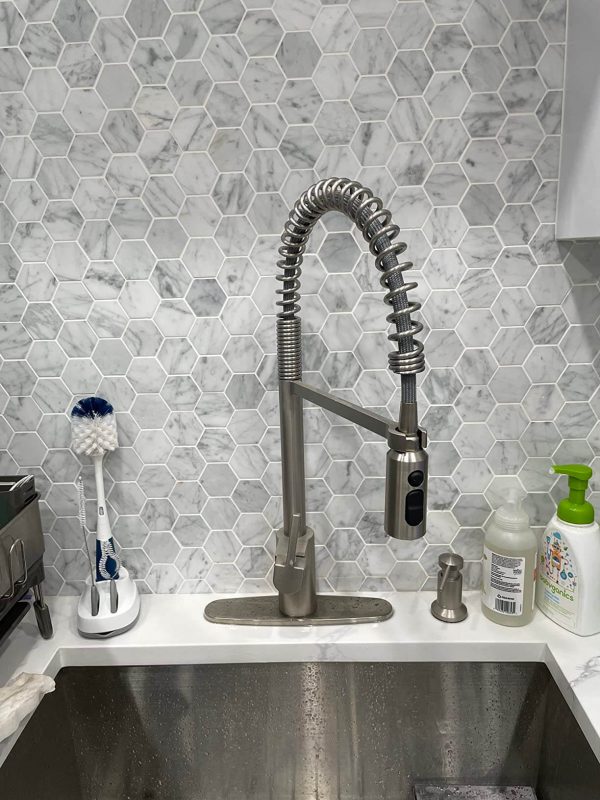 3. Moen Align Chrome One-Handle Pre-Rinse Spring Pulldown Kitchen Faucet